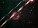 Helix Nebula and airplane